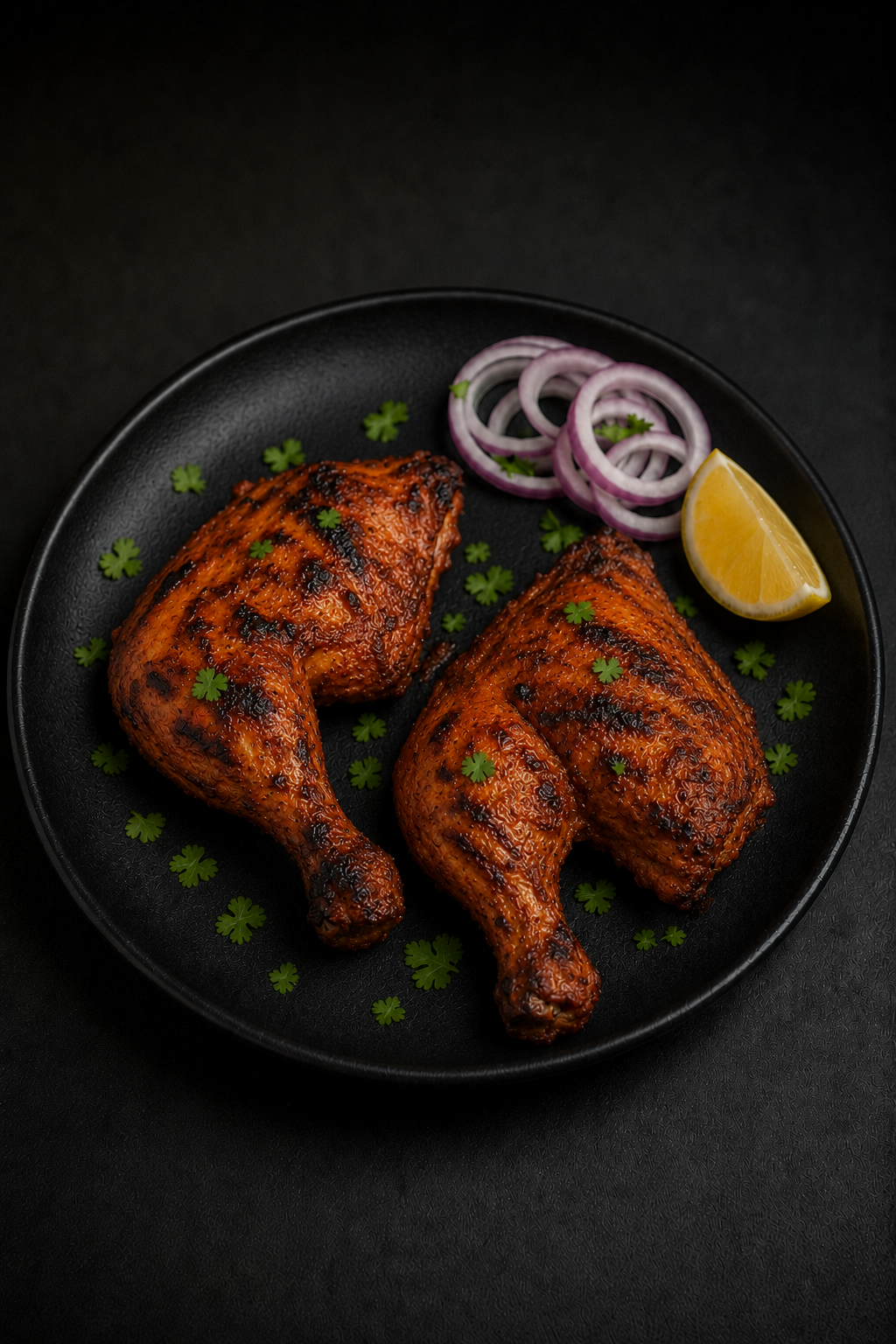 Pollo tandoori grigliato con erbe fresche